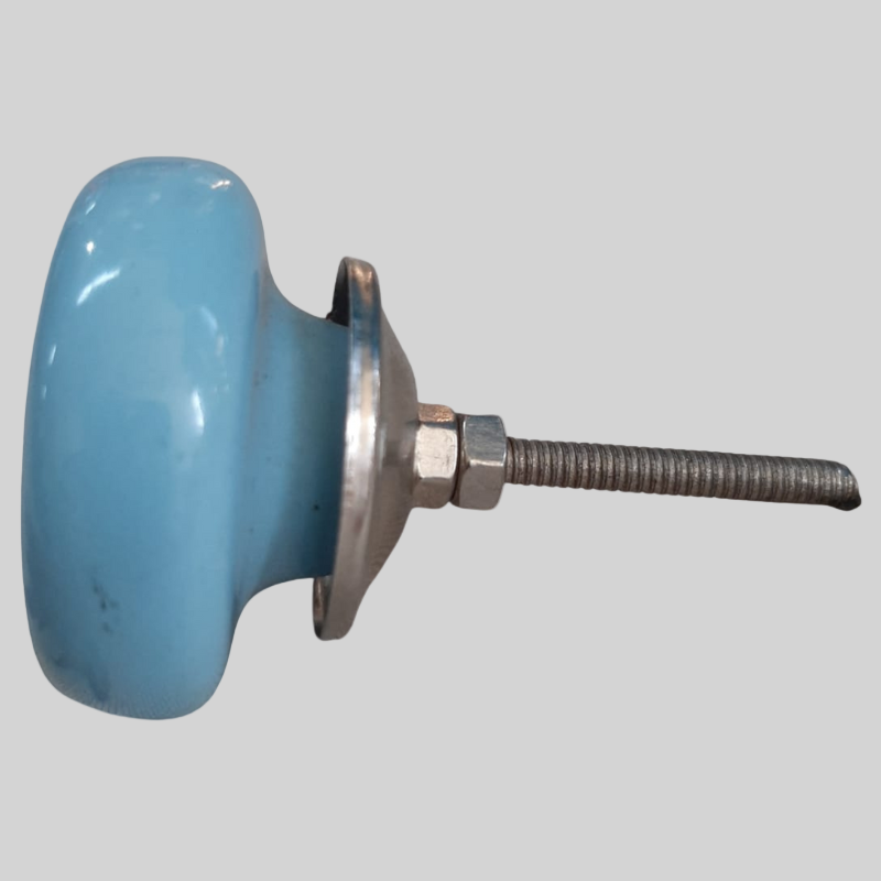 Ceramic Knob Blue Button