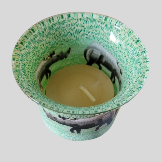 Tea-Light Holders - Rhino In Gresslands