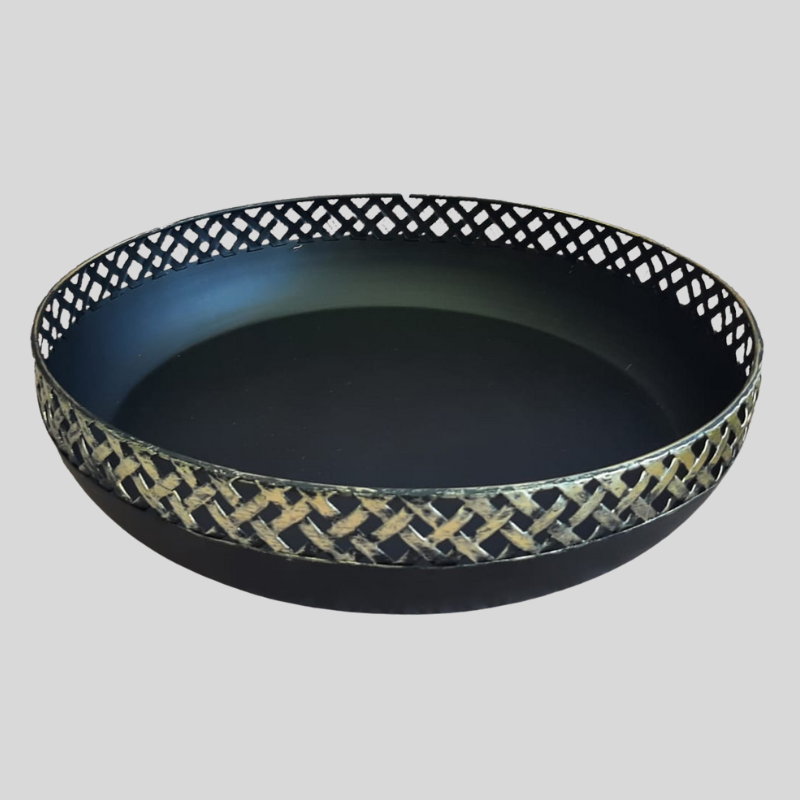 Vanta Black & Gold Bowl 38 x 8cm