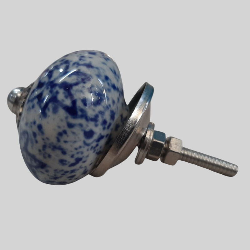 Knob - Blue and White patterns