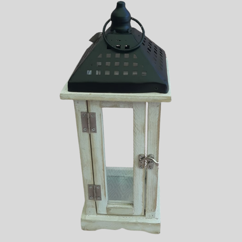 White Wooden Lantern