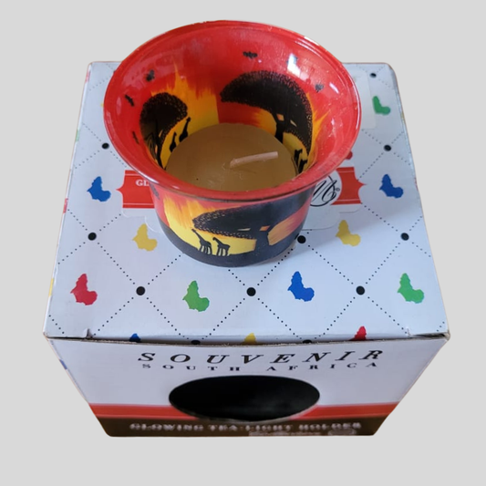 Tea-Light Holders - Giraffe in African sunset