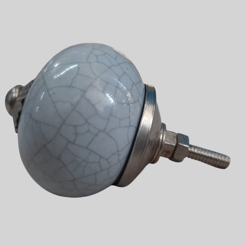 Knob - Light Blue Crackled