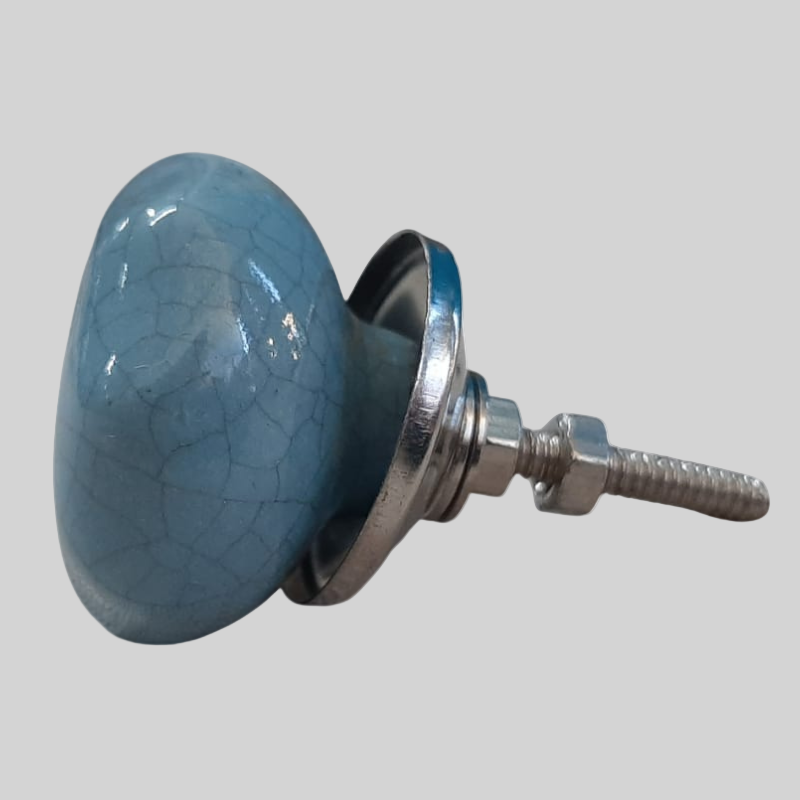Knob Crackled Blue