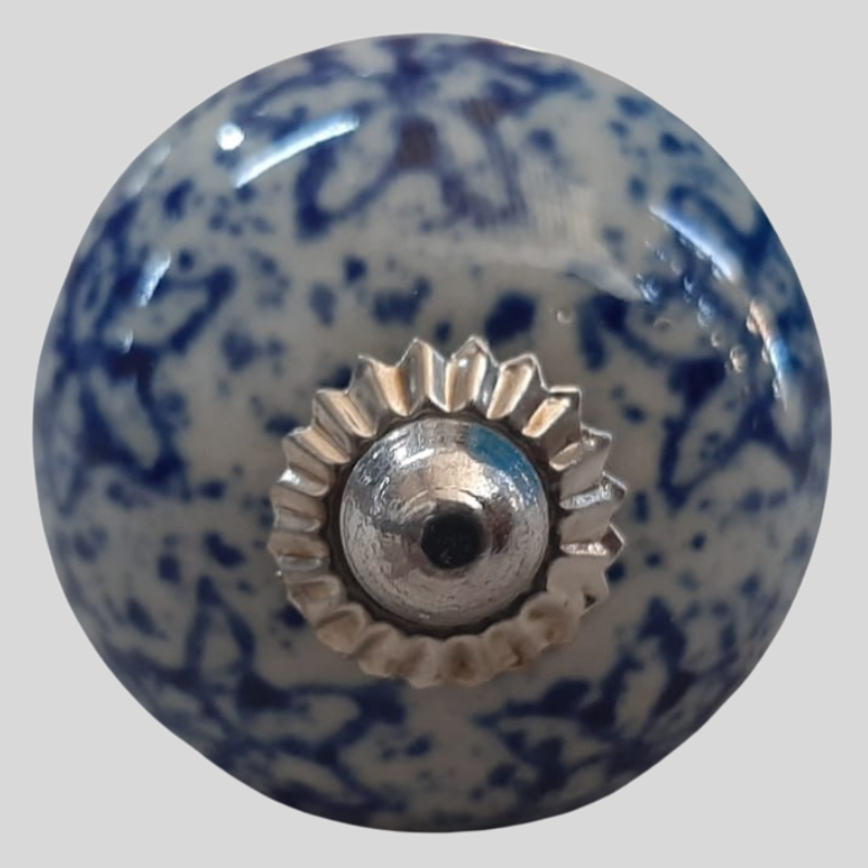 Knob - Blue and White patterns