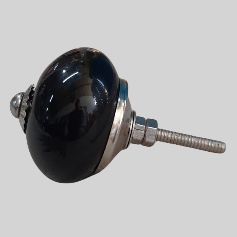 Ceramic Knob Plain Black
