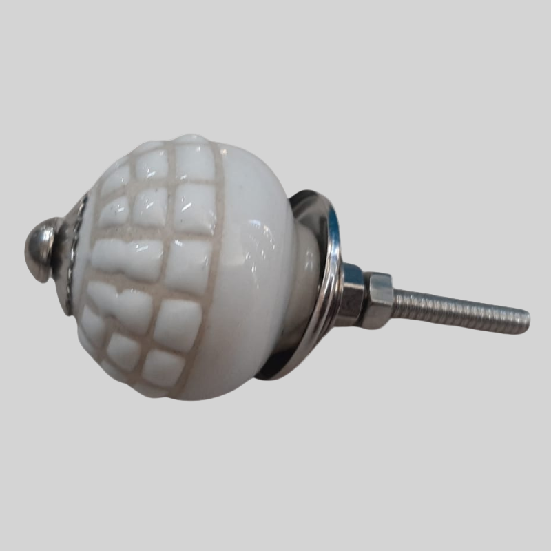 Knob - White blocks