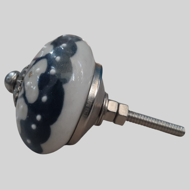 Knob Floral Black and Gold