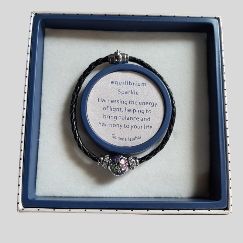 Swirl Leather Bracelet With Charm