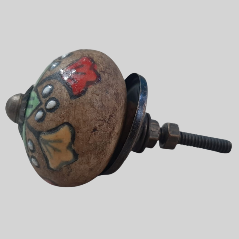 Knob - Wooden Flower
