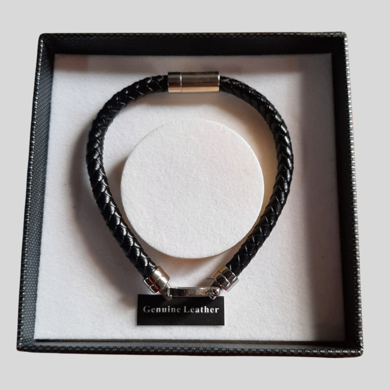 Swirl Leather Bracelet With Silver