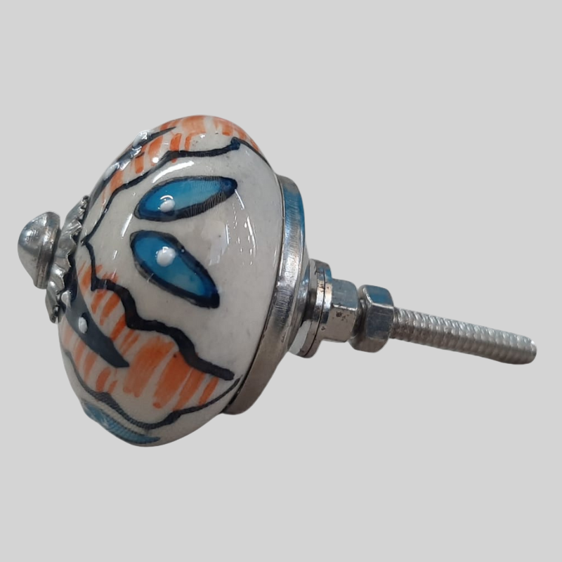 Knob - Orange Pattern