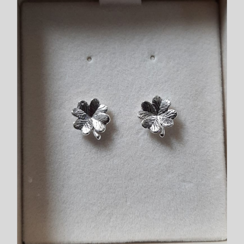 Earrings - Silver Flowers
