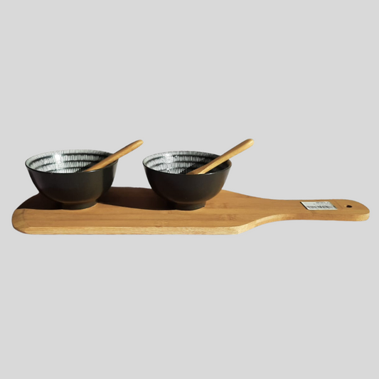 Bowls With Wooden Tray