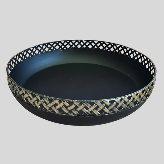 Vanta Black & Gold Bowl 38 x 8cm