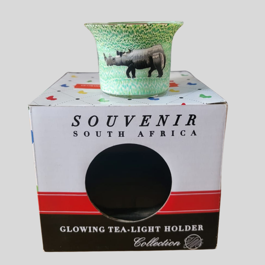 Tea-Light Holders - Rhino In Gresslands