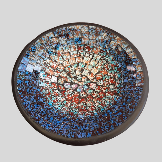 Blue Round Mozaic -  Medium 35cm
