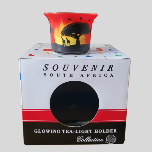 Tea-Light Holders - Giraffe in African sunset
