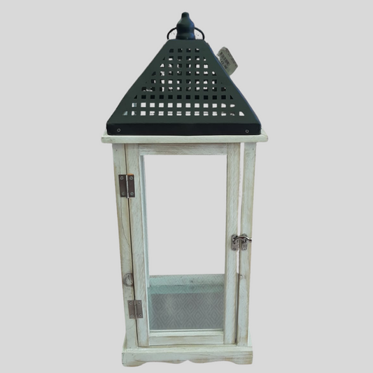White Wooden Lantern