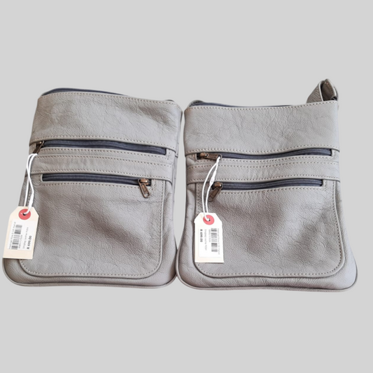 Leather Bag - Grey