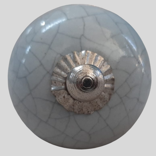 Knob - Light Blue Crackled