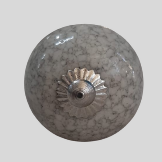 Knob -  Crackled Gray