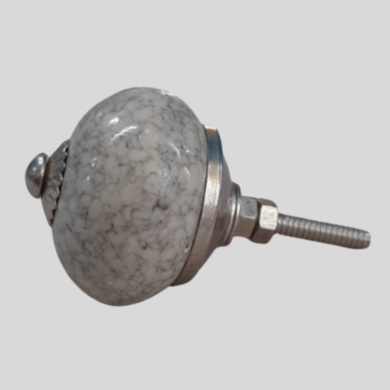 Knob -  Crackled Gray
