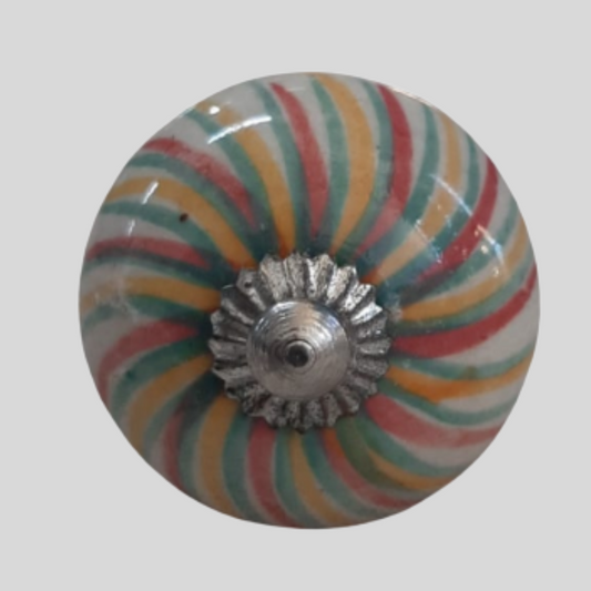 Ceramic Knob Rainbow Swirling
