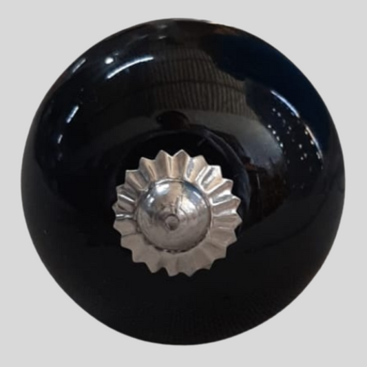 Ceramic Knob Plain Black