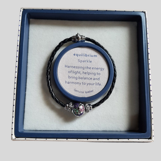 Swirl Leather Bracelet With Charm
