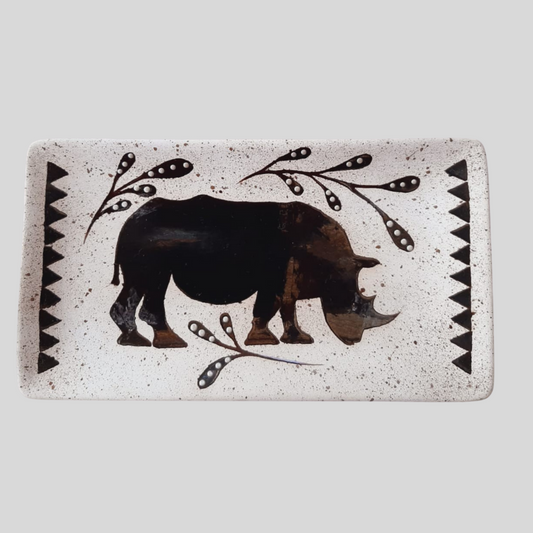 African Gold Printed Plates - Rhino
