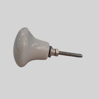 Ceramic Knob Plain Cream