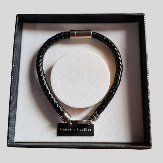 Swirl Leather Bracelet With Silver