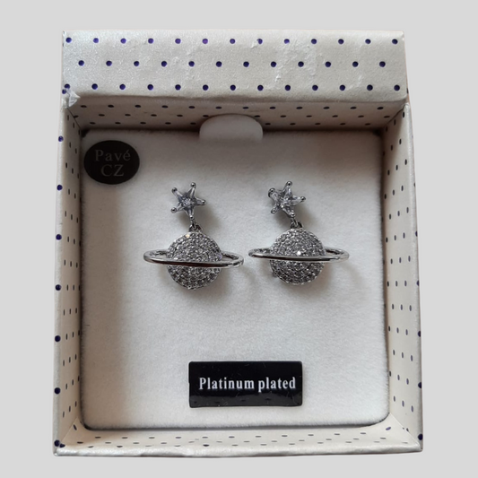 Earrings - Pavé Planets