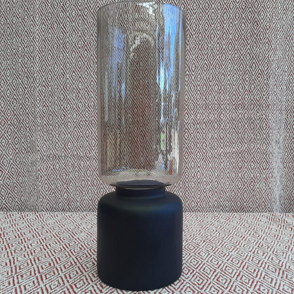 Vase Black and Clear 35cm