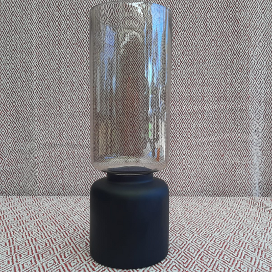 Vase Black and Clear 35cm