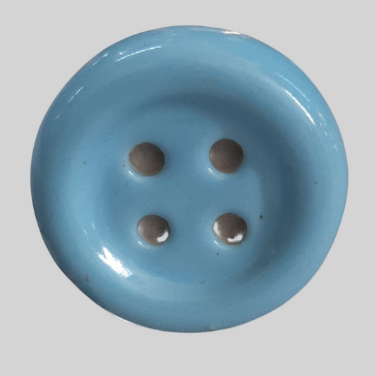 Ceramic Knob Blue Button